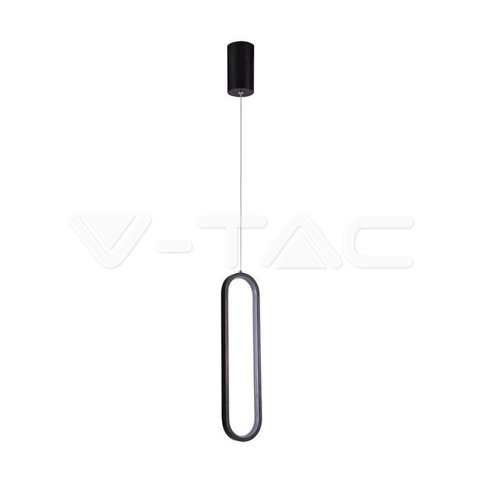 13W LED Висяща Лампа 40CM 3000K Черно Тяло
