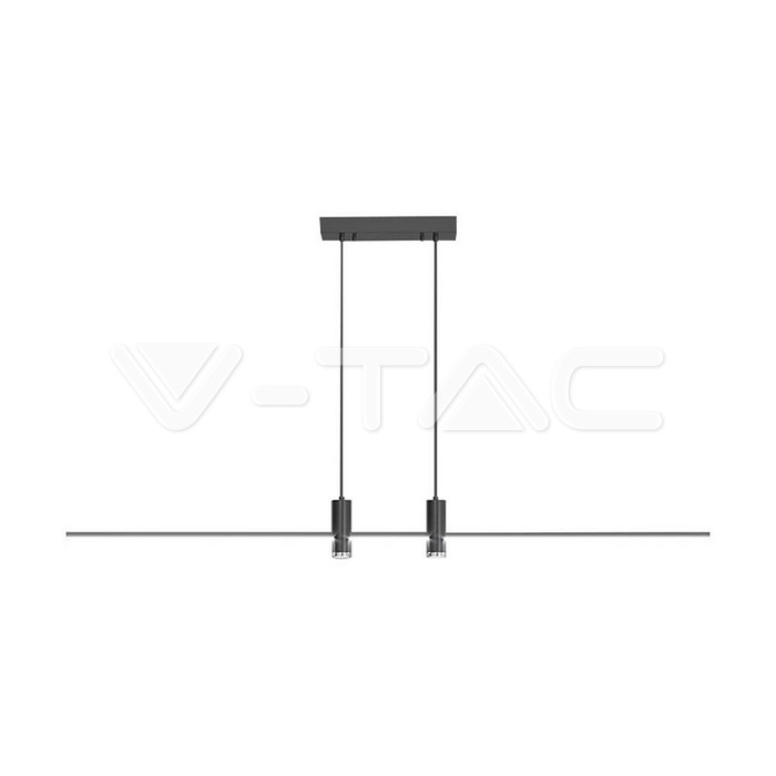 19W LED Висящ Осветител Със Спот Черен 3000K