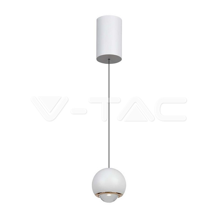 5W LED Висяща Лампа Бяло Тяло 3000K