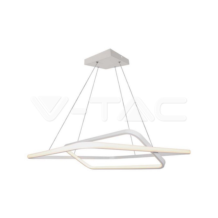 LED Осветител 50W Висящ 600x600x1200мм Димиращ Бял