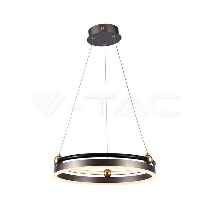 LED Осветител 20W Висящ Един Ринг 3000К Кафе