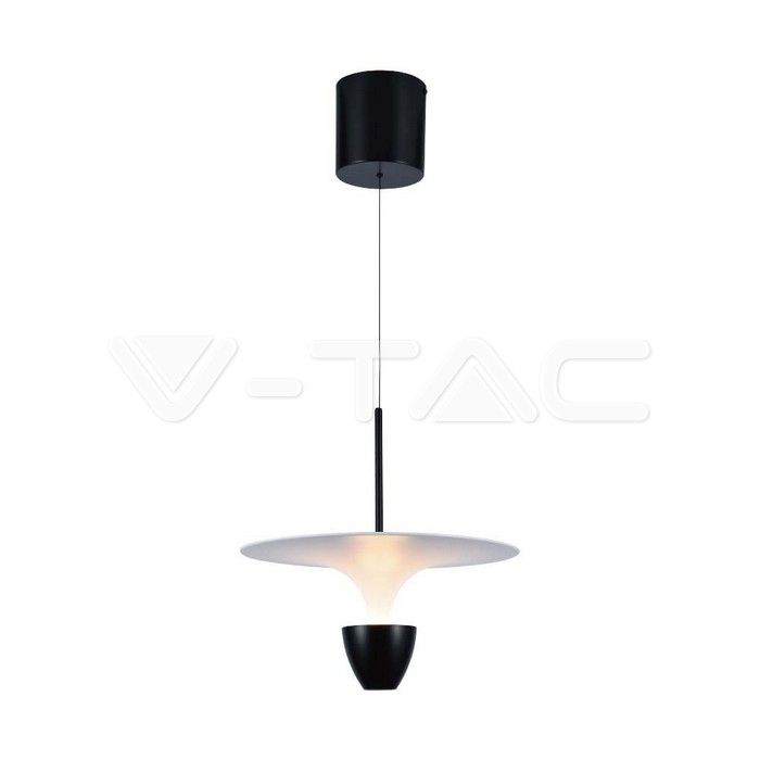9W LED Висяща Лампа (30*300*1370MM) Бяло + Черно Тяло 3000K Регулируема