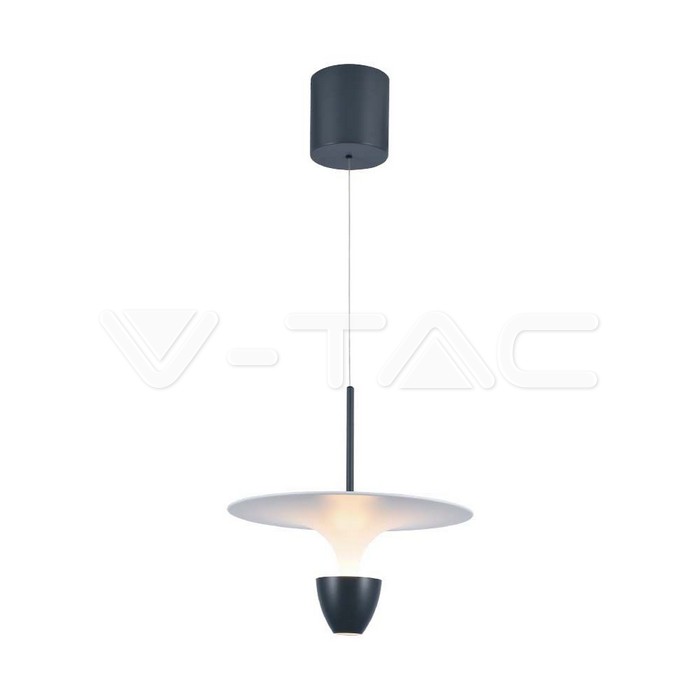 9W LED Висяща Лампа (30*300*1370MM) Бяло+Сиво Тяло 3000K Регулируема