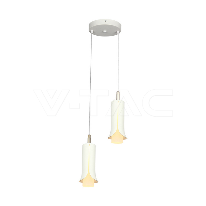 2X5W LED Декоративна Висяща Лампа (D150*H30мм) 3000K Пясъчно Бяло