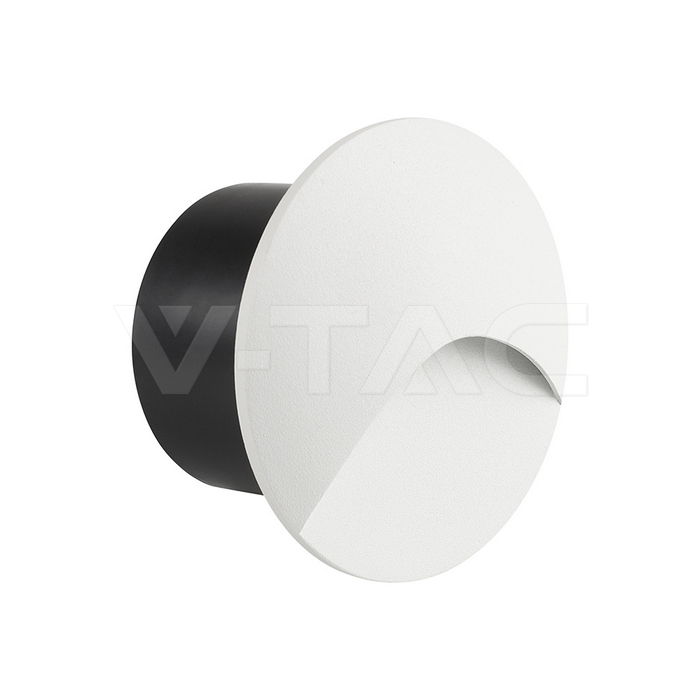 3W LED Осветление за Стъпала 3000K Бяло Тяло Кръг IP65