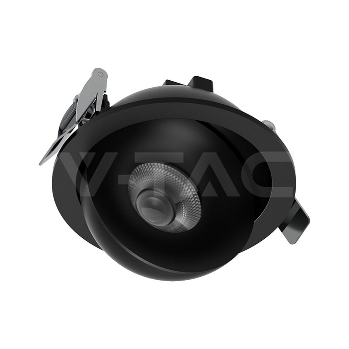 12W LED COB Луна за Вграждане CREE Чип 3in1 Черна IP44