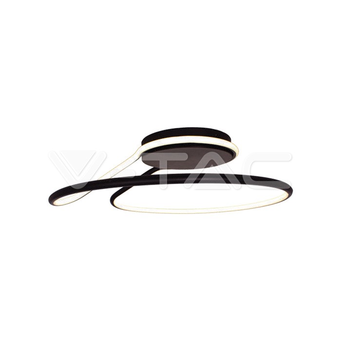 LED Осветител 54W Димиращ Черен 4000K Кръг