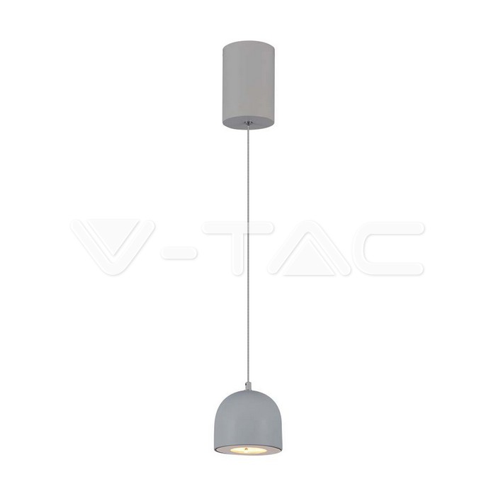8.5W LED Висяща Лампа Φ100 Сиво Тяло 3000K