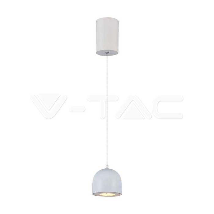 8.5W LED Висяща Лампа Φ100 Бяло Тяло 3000K