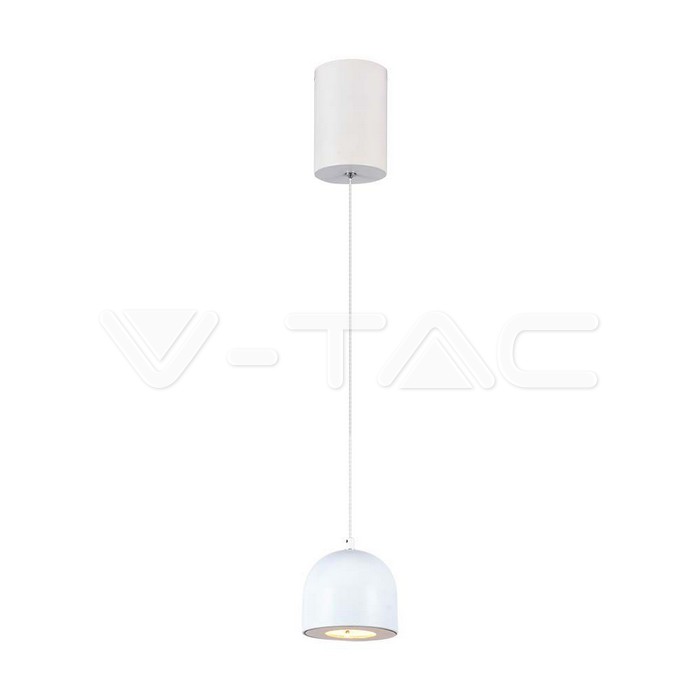 8.5W LED Висяща Лампа Φ100 Регулируемо Въже Touch On/Off Бяло Тяло 3000K