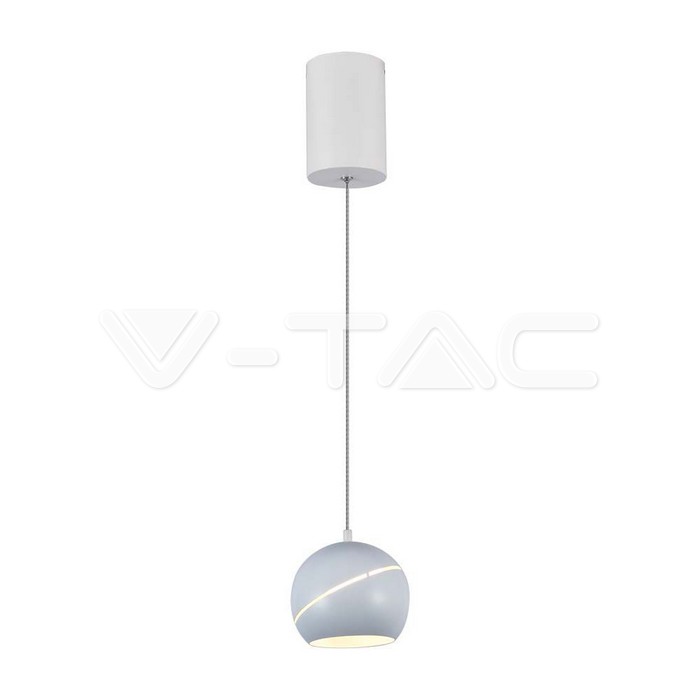 8.5W LED Висяща Лампа Φ180 Бяло Тяло 3000K