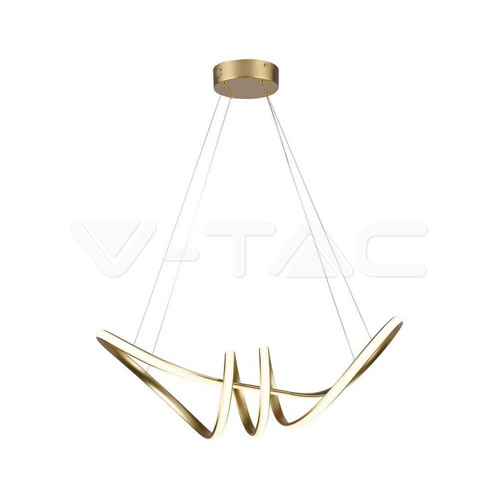 24W LED Висяща Декоративна Лампа 720*300 Златно Тяло 3000K