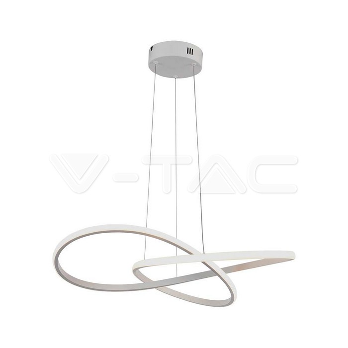 20W LED Висяща Декоративна Лампа Ф500 Бяло Тяло 3000K
