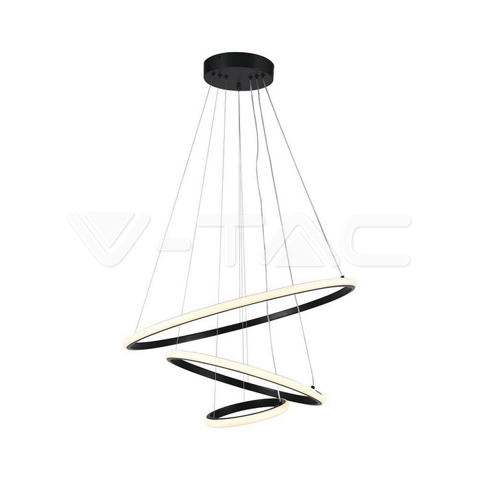 32W LED Висяща Декоративна Лампа 600*400*200 Черно Тяло 3000K