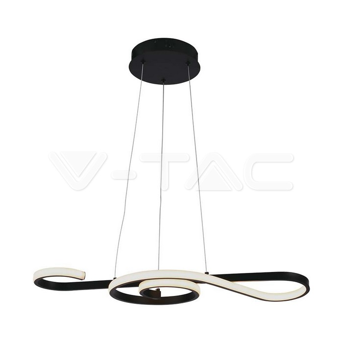 18W LED Висяща Декоративна Лампа 700*250 Черно Тяло 3000K