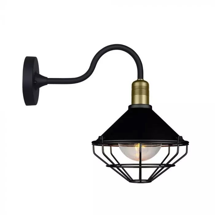 Стенна Лампа GLO E27 IP65 Ф250 Черна