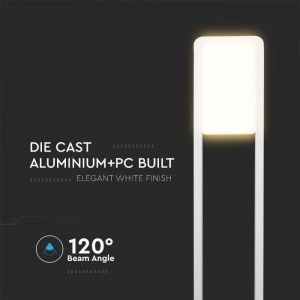 10W Градинска Наземна Бяла SAMSUNG ЧИП IP65 3000K