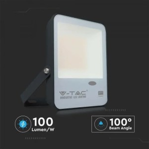 LED Прожектор Със Светлинен Сензор SAMSUNG ЧИП  Черно Тяло  100LM/W