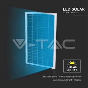 LED Соларна Улична Лампа SAMSUNG ЧИП - 300W Бяло Тяло 6400К