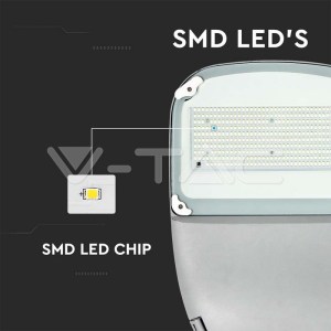 LED Соларна Улична Лампа SAMSUNG ЧИП - 300W Бяло Тяло 6400К