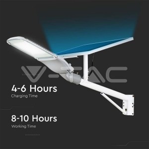 LED Соларна Улична Лампа SAMSUNG ЧИП - 300W Бяло Тяло 6400К