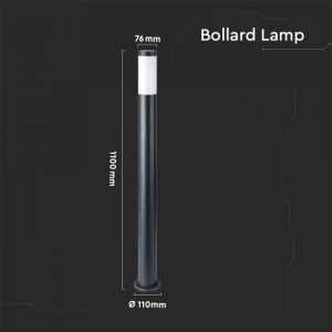 Наземна Градинска Лампа E27 Bollard Неръждаема Стомана (110 см) IP44